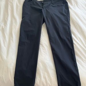 Lululemon classic fit ABC mens grey pants. 36” waist. Small tear at belt loop